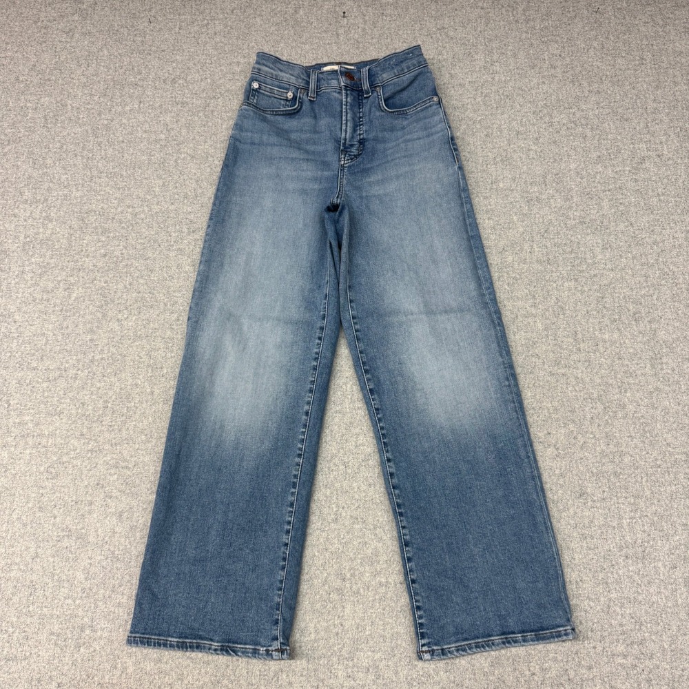 Madewell | Perfect Vintage Wide-Leg Crop Jean | 23 | Blue | High Rise Stretch
